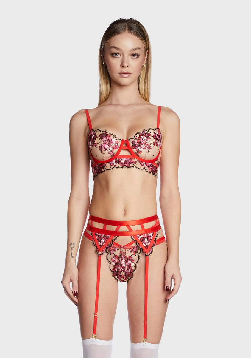 Ruby Floral Bra