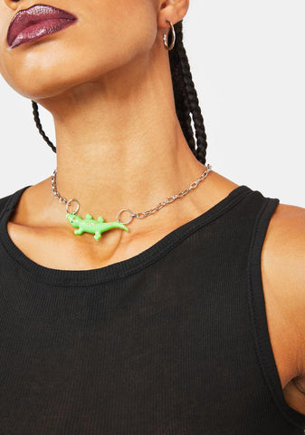 Crocodile Cutie Chain Necklace