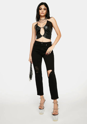 Always Overthinking Distressed Jeans