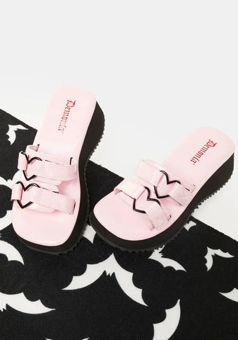 Pink Flip-12 Platform Sandals