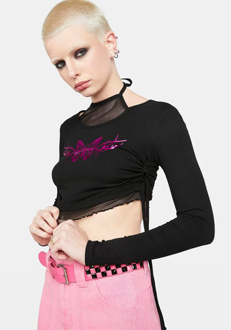 Trust My Instinct Graphic Crop Top
