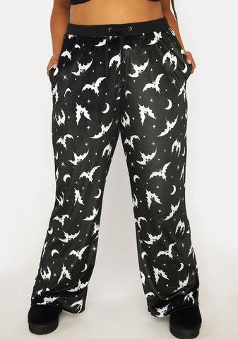 Plus Bat Behavior Velvet Track Pants