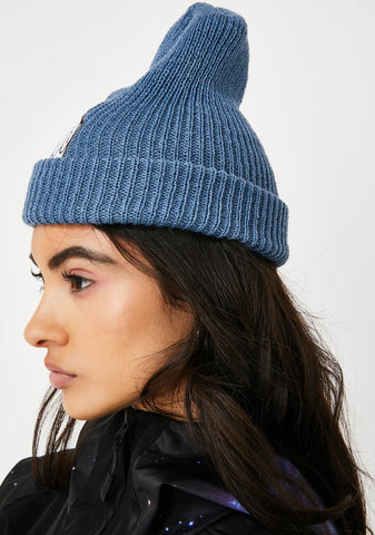 Blue Lord Nermal Ribbed Beanie