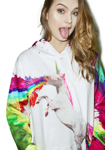 Unicorn Acid Oversized Hoodie