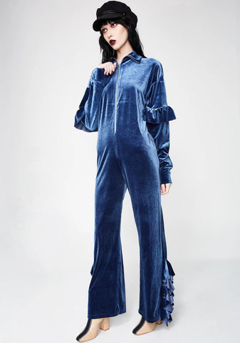 Velour All In One Jumpsuit