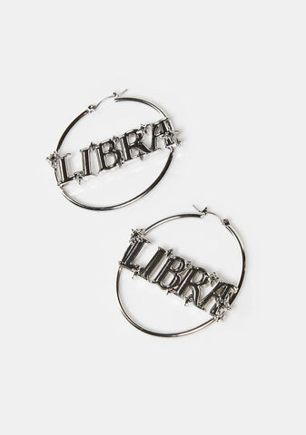 Reppin' Libra Hoop Earrings