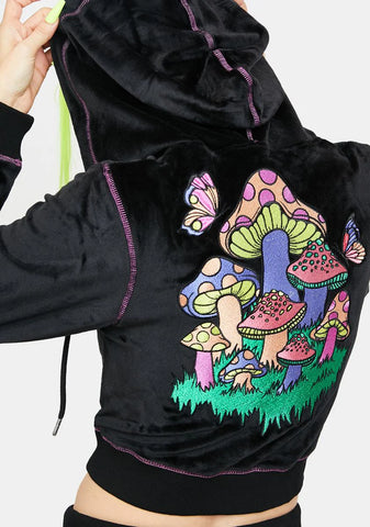 Mind Trip Velour Zip-Up Hoodie