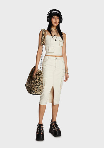 On The Level Midi Skirt