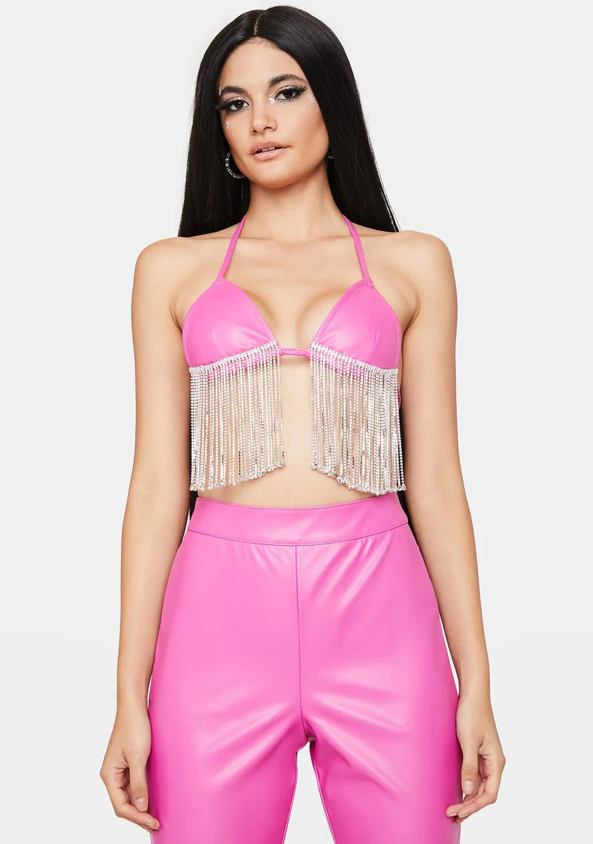 Sugar Shakin' It Vegan Leather Pants Set