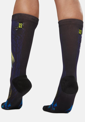 Alice Crew Printed Socks