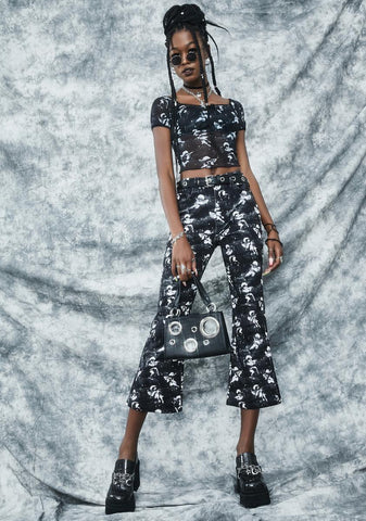 Unholy Spirit Printed Twill Jeans