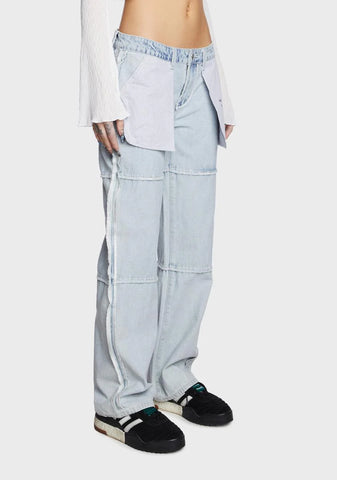 Unravel Low Rise Inside Out Jeans