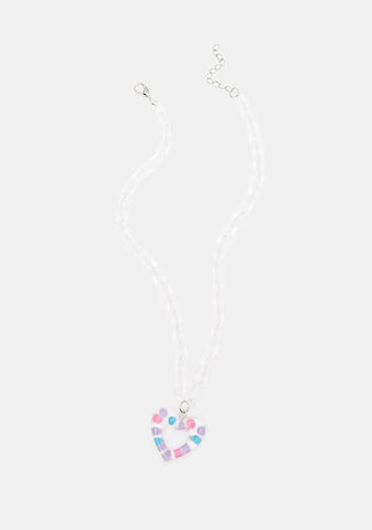 Filled With Love Clear Chain Necklace