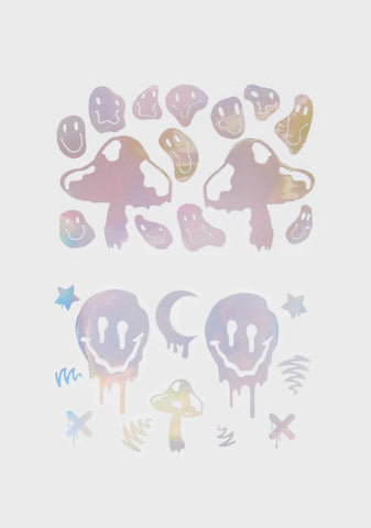 Face Melt Holographic Body Stickers Set