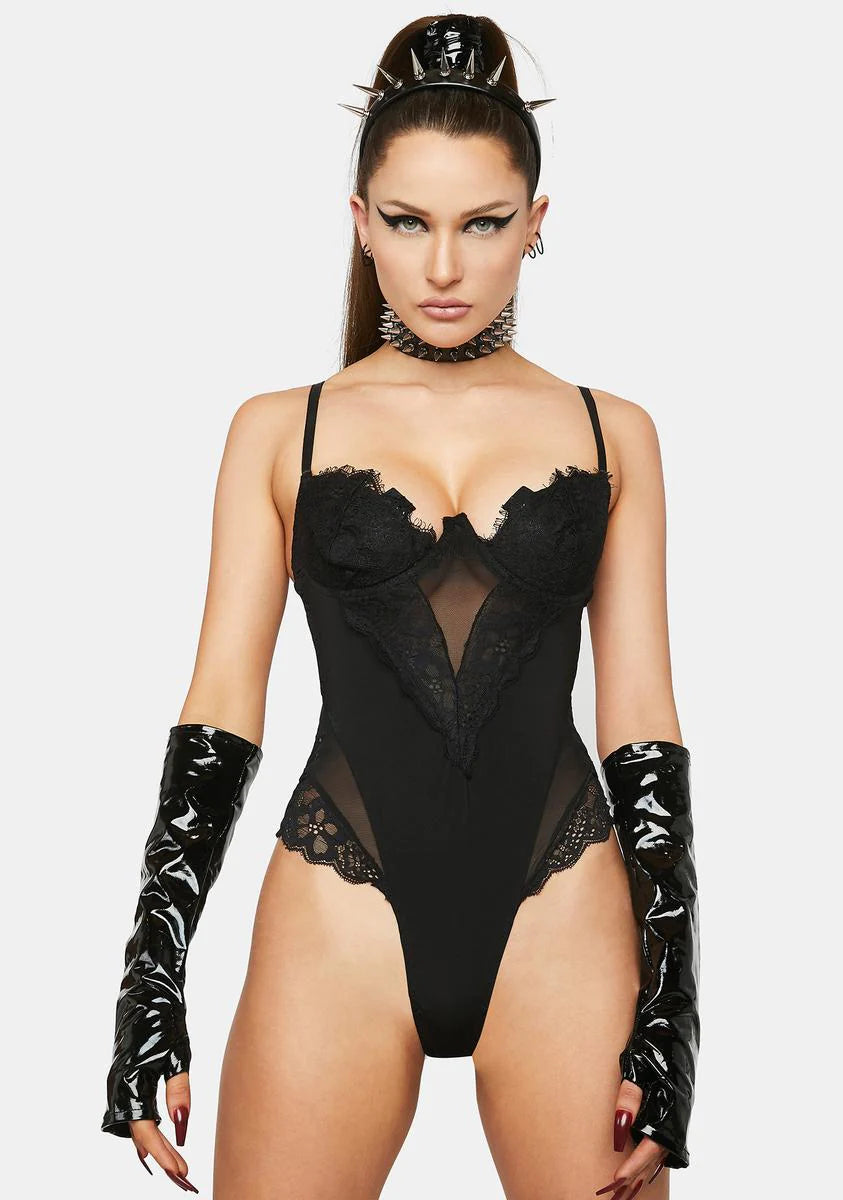 Noir That's One Secret Lace Teddy