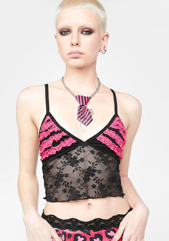 Playing Games Ruffle Cami Top