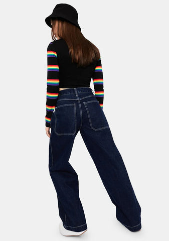 At The Lodge Wide Leg Jeans
