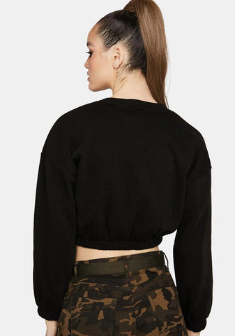 Night Nice To Me Cropped Sweater