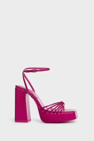 Magenta Boujee Block Heels