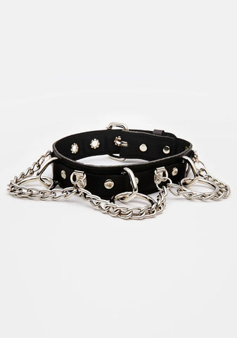 Ring & Draped Chain Choker