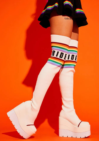 Beaming With Love Thigh High Boots