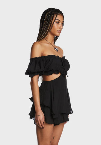 Meet Cute Ruffled Romper