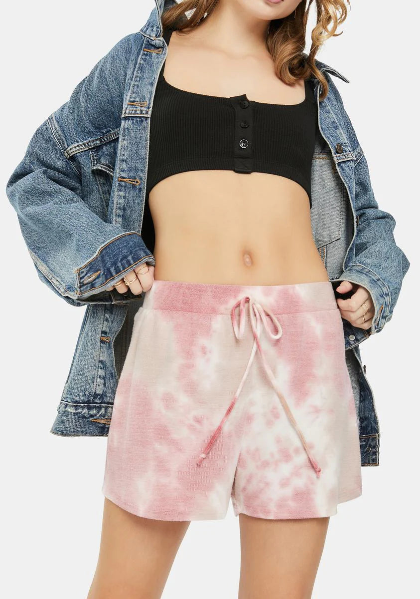 Rose Tie Dye Lounge Shorts