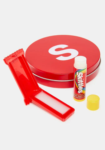 Skittles Beauty Gift Tin Lip Balm Set