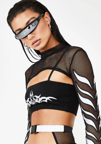 Mark Of The Beast Reflective Bra Top
