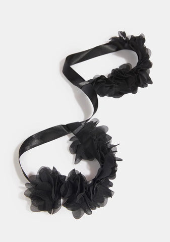 Black Daisy Tye Cuffs