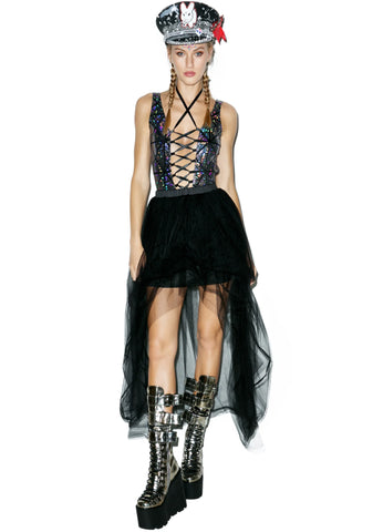 Tulle Destinations High-Low Maxi