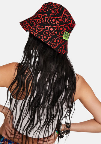 Red Popeye Bucket Hat