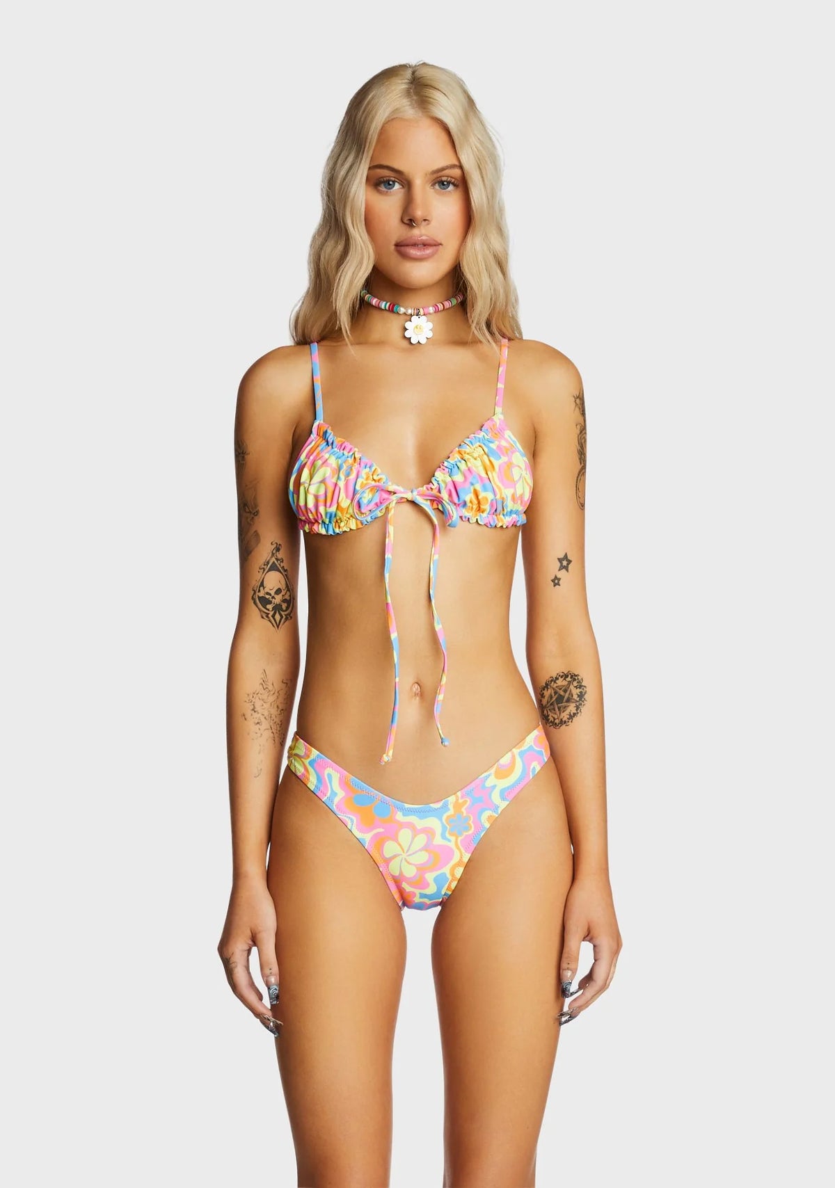 Ruched Bralette Bikini Top - Lovey Dovey