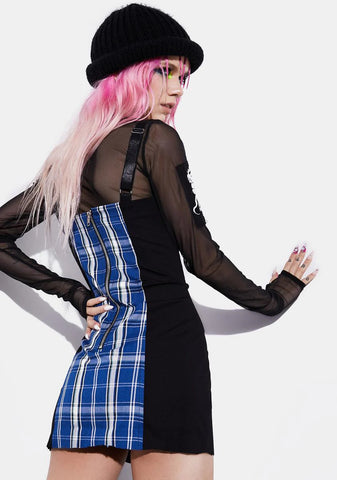 Idol Generation Plaid Corset Dress