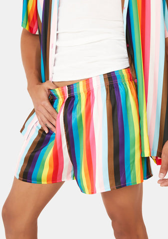 United As One Striped Shorts