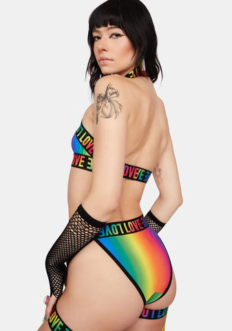 Rainbow Criss Cross Shorts