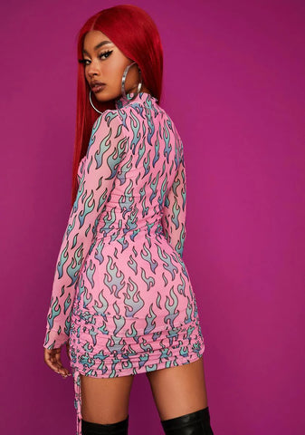 All The Rage Sheer Mini Dress