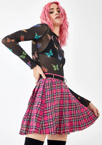 Sweet Dress Code Plaid Skirt
