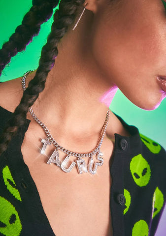 I Am Who I Am Rhinestone Necklace