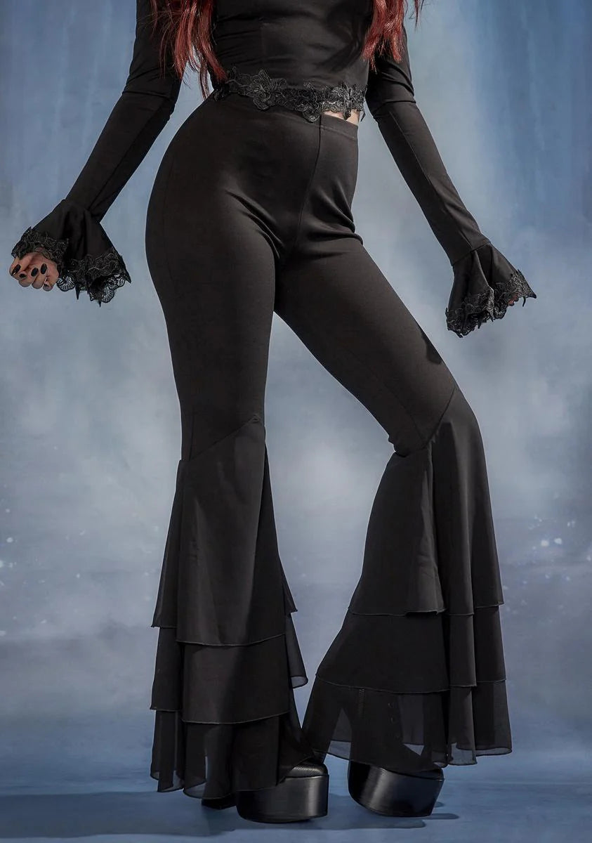 Thy Lady Tiered Ponte Bell Bottoms