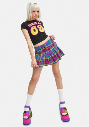 Azure Chase The High Pleated Skirt