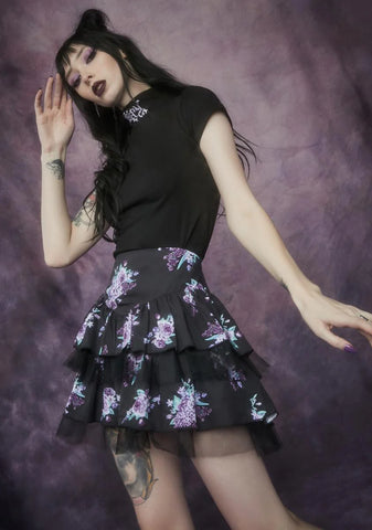 Dark Universe Embroidered Fairy Mock Neck