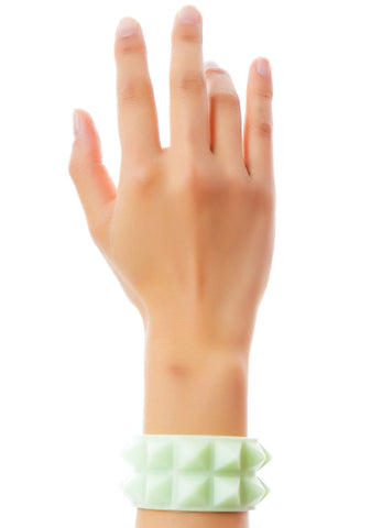 Luxor Double Pyramid Rubber Bracelet - Gold