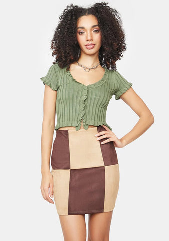 Scotch Mixed Emotions Colorblock Mini Skirt