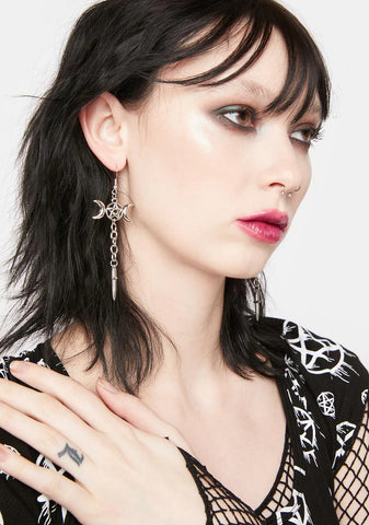 Divine Notion Dagger Drop Earrings