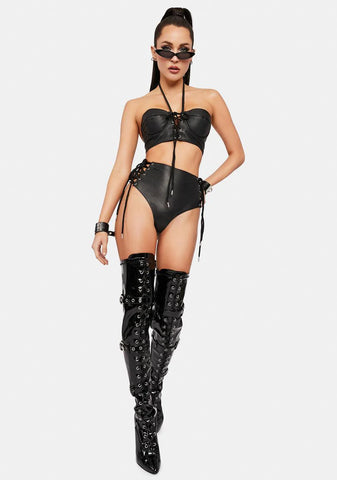 Then Make Me Lace Up Booty Shorts