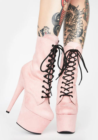 Light Pink Adore-1020FS Platform Heels
