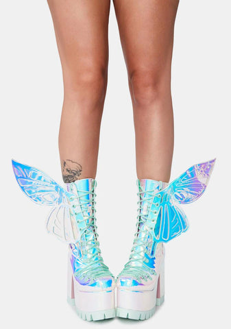 Wings To Fly Holographic Boots