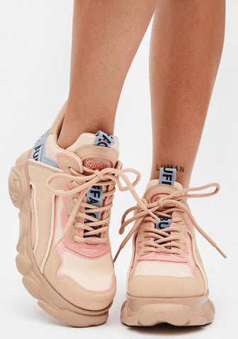 Beige Pink CLD Chai Platform Sneakers