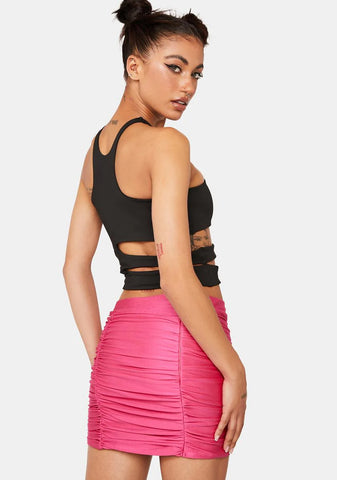 Penelope Gathered Mini Skirt